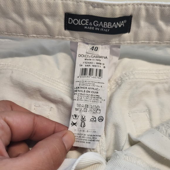 Dolce & Gabbana White Distressed Skinny Jeans Cute Fit - Sz 40